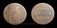 1783 AD., Luxembourg, as part of the Austrian Netherlands, Josef II, Brussels mint, Â½ Liard, KM 10.
