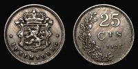 1927 AD., Luxembourg, Charlotte, 25 Centimes, KM 37.