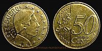 2011 AD., Luxembourg, Grand Duke Henri, Utrecht (Netherlands) mint, 50 Euro Cent, KM 91. 