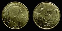 2009 AD., Luxembourg, Grand Duke Henri, Utrecht (Netherlands) mint, 50 Euro Cent, KM 91. 