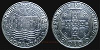1970 AD., Sao Tome and PrÃ­ncipe, Portuguese colony, 500th anniversary of discovery commemorative, Lisbon mint, 50 Escudos, KM 21.
