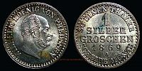 1869 AD., German States, Prussia, Wilhelm I, Berlin mint, 1 Silbergroschen, KM 485. 