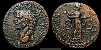41-42 AD., Claudius, Astorga? mint, As, RIC 100. 