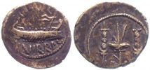 Crawford 544/?, Marc Antony, for Legio ?, Denarius, 32-31 BC.