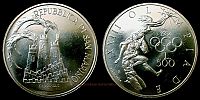 1984 AD., San Marino, 1984 Summer Olympics commemorative, Rome mint, 500 Lire, KM 168. 