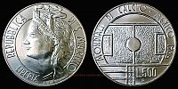 1986 AD., San Marino, 1986 soccer World Cup commemorative, Rome mint, 500 Lire, KM 196. 