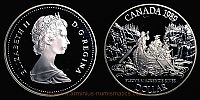 Canada, 1989 AD., Elizabeth II, MacKenzie River commemorative, Royal Canadian Mints at Ottawa, 1 Dollar, KM 168.