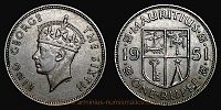 Mauritius, 1951 AD., George VI, Royal Mint, London, 1 Rupee, KM 29.