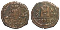  594-595 AD., Maurice Tiberius, Antiochia mint, Follis, Sear 533.