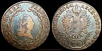 1804 AD., German States, Kingdom of Bohemia, Habsburg rule, Francis II, Prague mint, 20 Kreuzer, KM 2139. 