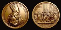 1764 / 1914 AD., German States, Frankfurt, bronze medal on the coronation of Joseph II as German emperor, by Martin Krafft, re-edition of 1914, FÃ¶rschner 369.7.