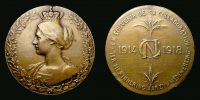 1919 AD., Belgium, bronze medal of the National Committee for Aid and Nourishment, 4th Class in bronze, engraver G. Devreese.