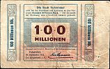 1923 AD., Germany, Weimar Republic, Vohwinkel (town), Notgeld, currency issue, 100.000.000 Mark, Keller 5358b.2. F1 55911 Obverse 