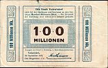 1923 AD., Germany, Weimar Republic, Vohwinkel (town), Notgeld, currency issue, 100.000.000 Mark, Keller 5358b.2. F1 4751 Obverse 