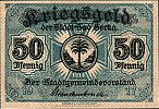 1917 AD., Germany, second empire, Bad Berka (town), Notgeld, 50 Pfennig, Tieste 0455.05.12. 00450 Obverse 