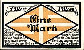 1921 AD., Germany, Weimar Republic, Blankenese, Westholsteinische Bank (Dockenhudener Turnerschaft), Notgeld, 1 Mark, Grabowski/Mehl 116.1-2/2. Obverse 