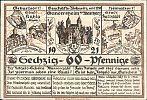 1921 AD., Germany, Weimar Republic, Gandersheim, Westharzer Papierhaus, Fritz Croenitz, Notgeld, collector series issue, 60 Pfennig, Grabowski/Mehl 405.1. Reverse 