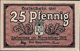 1919 AD., Germany, Weimar Republic, Lieberose, town, Notgeld, currency issue, 25 Pfennig, Tieste 4065.05.02. Obverse