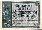 1917 AD., Germany, 2nd Empire, Rüdesheim (Rheingaukreis), Notgeld, currency issue, 25 Pfennig, Grabowski R28.1b. 48681 Obverse 