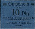 1915-1921 AD., Germany, 2nd Empire - Weimar Republic, Siemianowitz, Georgshütte, Gutsvorsteher, Notgeld, currency issue, 10 Pfennig, Tieste 6900.10.04. Obverse 