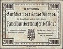 1923 AD., Germany, Weimar Republic, Rheydt, town, 200.000 Mark, Tieste 35.001. B 28906 Obverse 