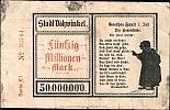 1923 AD., Germany, Weimar Republic, Vohwinkel (town), Notgeld, currency issue, 50.000.000 Mark, Keller 5358b.1. E1 93764 Reverse