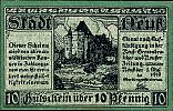 1919 AD., Germany, Weimar Republic, Neuss (town), Notgeld currency issue 10 Pfennig, Grabowski N25.5c. A 045087 Obverse 