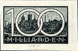 1923 AD., Germany, Weimar Republic, Neuss (town), Notgeld, currency issue, 100.000.000.000 Mark, Tieste 55.66. 7 019182 Reverse 