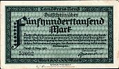 1923 AD., Germany, Weimar Republic, Neuss (Landkreis), Notgeld, currency issue, 500.000 Mark, Keller 3850a.1. 53092 Obverse 