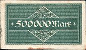 1923 AD., Germany, Weimar Republic, Neuss (Landkreis), Notgeld, currency issue, 500.000 Mark, Keller 3850a.1. 037901 Reverse 