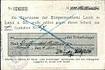 1923 AD., Germany, Weimar Republic, Lank (municipality), Notgeld, currency issue, 500.000.000.000 Mark check, cf. van Eck 919. 7633 Obverse 