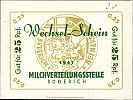 1947 AD., Germany, Allied Occupation, BÃ¼derich (Milchverteilungsstelle), Notgeld, currency issue, 25 Reichspfennig, Tieste 45.03, Obverse
