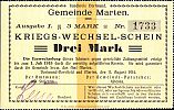 1923 AD., Germany, Weimar Republic, Marten, municipality, Notgeld, currency issue, 3 Mark, Tieste 05.04.2. 1733 Obverse