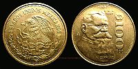 Mexico, 1990 AD., Mexico City mint, 100 Pesos, KM 493. 