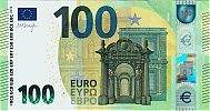 European Union, European Central Bank, Pick 24n. 100 Euro, 2019 AD. Printer: Oesterreichische Banknoten und Sicherheitsdruck GmbH, Vienna, Austria, N001D2-NZ2400130146 Obverse 