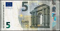 European Union, European Central Bank, Pick 20n. 5 Euro, 2013 AD. Printer: Oesterreichische Banknoten und Sicherheitsdruck GmbH, Vienna, Austria, N016B5-NA5236329034 Obverse 