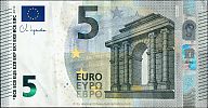 European Union, European Central Bank, Pick 26n. 5 Euro, 2013 AD. Printer: Oesterreichische Banknoten und Sicherheitsdruck GmbH, Vienna, Austria, N020A1-NC1113405416 Obverse 