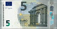 European Union, European Central Bank, Pick 26n. 5 Euro, 2013 AD. Printer: Oesterreichische Banknoten und Sicherheitsdruck GmbH, Vienna, Austria, N020C5-NC5313319289 Obverse 