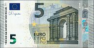 European Union, European Central Bank, Pick 26n. 5 Euro, 2013 AD. Printer: Oesterreichische Banknoten und Sicherheitsdruck GmbH, Vienna, Austria, N020I1-NC1913319044 Obverse 