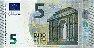 European Union, European Central Bank, Pick 26n. 5 Euro, 2013 AD. Printer: Oesterreichische Banknoten und Sicherheitsdruck GmbH, Vienna, Austria, N021G3-NC3733663373 Obverse 