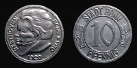 1920 AD., Germany, Bonn, Notgeld, 10 Pfennig, Funck 51.1A.