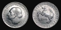 1921 AD., Germany, Westphalia, Menden mint, Notgeld, 5 Mark, Funck 599.3.