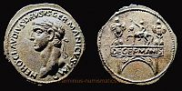 Claudius for Nero Claudius Drusus, modern fake or repro imitating the Rome mint, Denarius, cf. RIC 72.
