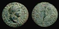  67 AD., Nero, Lugdunum mint, Dupondius, RIC  60. 