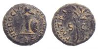  65 AD., Nero, Rome mint, copper Quadrans, RIC 317 var.