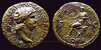  65 AD, Nero, Lugdunum mint, Sestertius, RIC 398.