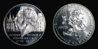 1998 AD., Netherlands, Beatrix, Medallic Coinage, 200th anniversary birth of Johan Rudolf Thorbecke commemorative, Utrecht mint, 10 Ecu, KM X 116.