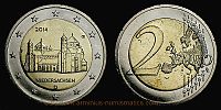 2014 AD., Germany, Federal States series, state of Niedersachsen commemorative, 2 Euro, Stuttgart mint. 