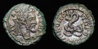 193-211 AD., Nikopolis ad Istrum in Moesia Inferior, ancient cast counterfeit, Septimius Severus, Assarion, cf. Pick 1417. - cleaned