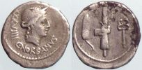 Crawford 357/1b, Roman Republic, moneyer C. Norbanus, Denarius, 83 BC.